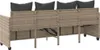 vidaXL Sonnenliege mit Kissen Hellgrau Poly Rattan Produktbild-Vorschau 7