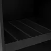 A close-up view of the interior of a black cabinet, showing a shelf with dividers. Anteprima dell’immagine prodotto