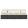 Gartensofa mit Kissen 4-Sitzer Schwarz Poly Rattan Produktbild-Vorschau 4