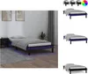vidaXL Massivholzbett mit LEDs Schwarz 90x190 cm -  Betten Produktbild-Vorschau 1