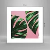 Poster - Poster ohne Rahmen - Monstera Blatt Rosa - 30x30 Produktbild-Vorschau 4