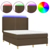 Möbel Boxspringbett mit Matratze & LED Dunkelbraun 140x200 Produktbild-Vorschau 2