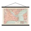 MuchoWow® Textilposter Vintage - Karte - Farben 60x40 cm Produktbild-Vorschau 1