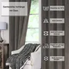 Vorhang Ösen Braun Verdunkelung 140x145 cm Samt weich Produktbild-Vorschau 2