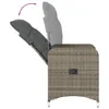 Outdoor-Lehnstühle 2 Stk. mit Tisch Grau Poly Rattan Produktbild-Vorschau 7