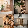 KADAX Weinregal aus Holz, 52 x 25.5 x 52 cm, Natürlich,  1 Produktbild-Vorschau 14