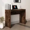 vidaXL Stôl Smoked Oak 90x40x72 cm odvodený výrobok z dreva Náhľad obrázku produktu 2