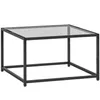 Table basse carrée en verre trempé et structure en acier, Voir les images du produit 12