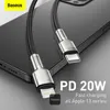 Kabel USB-C do Lightning Baseus Cafule, PD, 20W, 0,25m Podgląd zdjęcia produktu 19