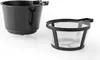A black coffee filter basket and a black mesh coffee filter. Anteprima dell’immagine prodotto