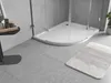A modern bathroom with a white shower tray and gray tiled walls and floor. Anteprima dell’immagine prodotto
