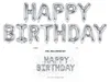 Palloncino in foil "Compleanno d'argento", 340x35cm - Anteprima dell’immagine prodotto 7