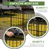 LZQ Teichzaun Gartenzaun Komplettset Metall 25 Produktbild-Vorschau 4
