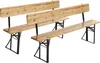 2er-Set zusammenklappbarer Bierbänke aus Holz mit Produktbild-Vorschau 1