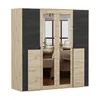 A wardrobe with mirrored doors in a room setting. Voir les images du produit