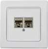 Presa di rete Delphi 2-gang CAT6a, bianco Anteprima dell’immagine prodotto 3