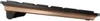 A close-up side view of a black and copper keyboard. Produktbild-Vorschau