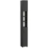 Badschrank Hochschrank schmal schwarz matt - 182x20x24 cm Produktbild-Vorschau 1