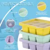 3 stapelbare Silikon-Eiswürfelbehälter mit Deckel, Produktbild-Vorschau 4