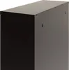 A close-up side view of a black metal shoe cabinet. Anteprima dell’immagine prodotto