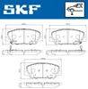 SKF Bremsbeläge Satz Vorne Bremsklötze für HYUNDAI i30 Produktbild-Vorschau 3
