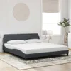vidaXL Rám postele "Dover" tmavě šedý 180x200 cm sametový Náhled obrázku produktu 2