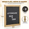 Rillenbrett Buchstabentafel mit Filz Weiß 27x27 cm Retro Produktbild-Vorschau 3