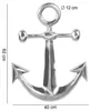 FineBuy Anker Wanddeko Aluminium 62x40 cm Maritime Produktbild-Vorschau 3