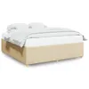 vidaXL Bettgestell ohne Matratze Creme 180x200 cm Stoff Produktbild-Vorschau 1