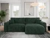 A modern living room with a green corduroy sectional sofa. Produktbild-Vorschau