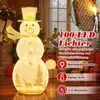 COSTWAY 141cm LED Schneemann beleuchtet, Weihnachtsdeko Produktbild-Vorschau 4