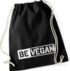 Huuraa Turnbeutel Be Vegan Modern 12 Liter Black Baumwolle Produktbild-Vorschau 1