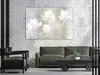 Italienischer Leinwand Leinwandbild - White Magnolias (1 Produktbild-Vorschau 2