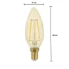 Spectrum LED Filament Kerze 2W = 25W E14 klar Gold Retro Produktbild-Vorschau 4
