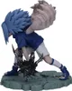 A figurine of Sasuke from Naruto Shippuden in a dynamic pose, standing on a rocky base. Produktbild-Vorschau