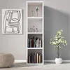 CASARIA® Étagère de rangement 4 niveaux Bibliothèque blanc Voir les images du produit 2