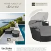 Bain de soleil rond modulable SANTORIN - noir Voir les images du produit 4