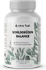 A white bottle of dietary supplements with a label featuring botanical illustrations. Produktbild-Vorschau