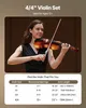 VEVOR violino 4/4, lunghezza del braccio 584,2 mm, set di Anteprima dell’immagine prodotto 4