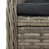 vidaXL 7-tlg. Garten-Essgruppe mit Kissen Grau Poly Rattan Produktbild-Vorschau 6