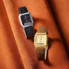 Two Casio watches are displayed on a textured orange fabric. Anteprima dell’immagine prodotto
