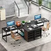 An office space with L-shaped desks, computers, and chairs. Anteprima dell’immagine prodotto