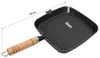 vidaXL Grillpfanne mit Holzgriff Gusseisen 20 x 20 cm Produktbild-Vorschau 6