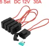 5 Set DC 12V Auto Inline Standard Sicherungshalter mit 30A Produktbild-Vorschau 2