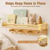 3er Set Wandregale Kinderzimmer aus Massivholz mit 4 Haken Podgląd zdjęcia produktu