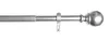 Ausziehbare Gardinenstange »Köln« 170-335 cm Silber Ø22/25 Produktbild-Vorschau 5