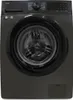 A front view of a black Samsung washing machine. Produktbild-Vorschau
