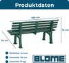 Gartenbank JUIST 4-Sitzer Länge 2000 mm, grün Produktbild-Vorschau 11