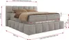 MKS MEBLE Boxspringbett 200 x 200 mit bettkasten NIRA KING, Produktbild-Vorschau 8