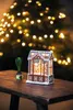 Peperkoekhuis sneeuwlantaarn 21.5x16.5cm led bruin Productafbeelding-voorbeeld 3